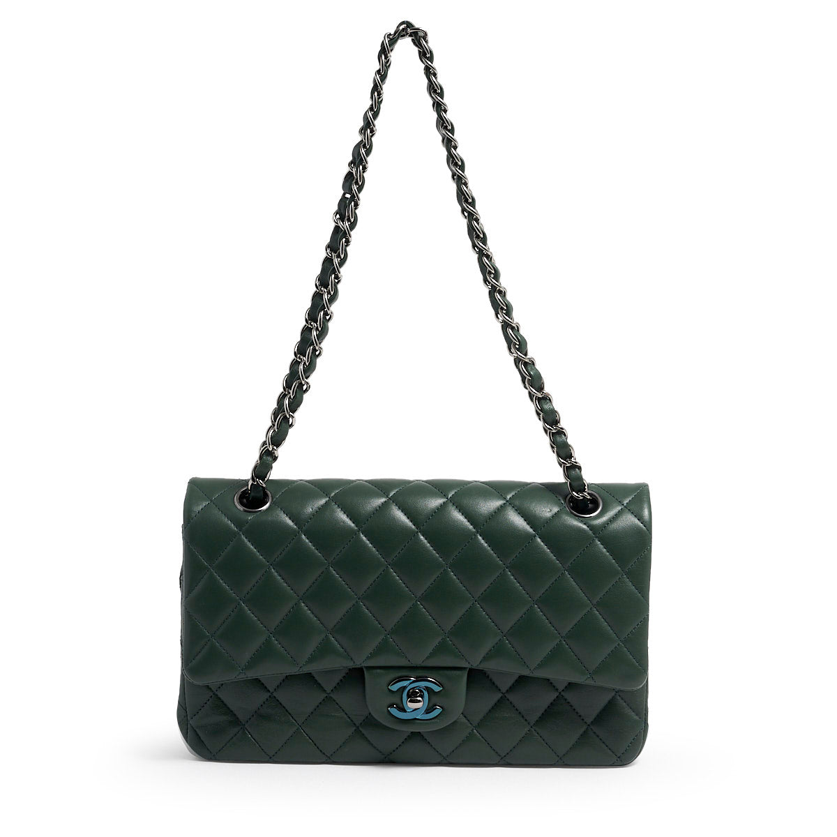 Chanel Gabrielle Handbag Grey Felt Small - Allu USA