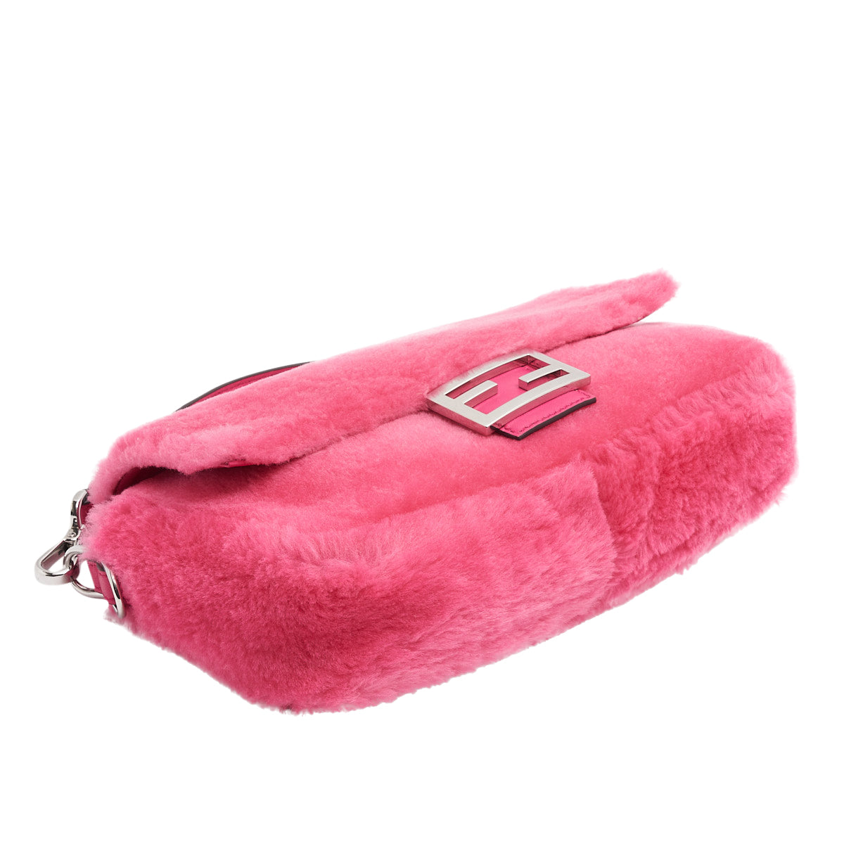 Gods Medalje band Fendi Baguette NM Shoulder Bag Shearling Pink Medium - Allu USA