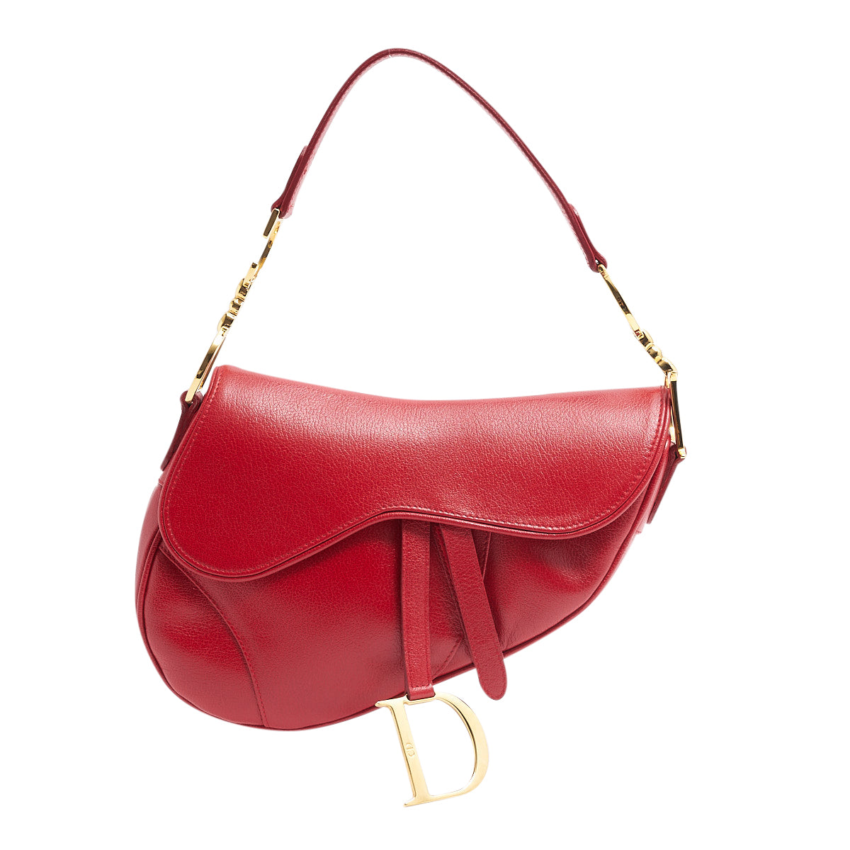 Dior Red Grained Calfskin Mini Saddle Bag  Preloved Dior Handbags Canada