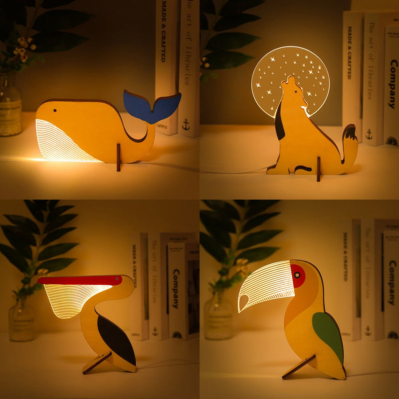 animal led night light