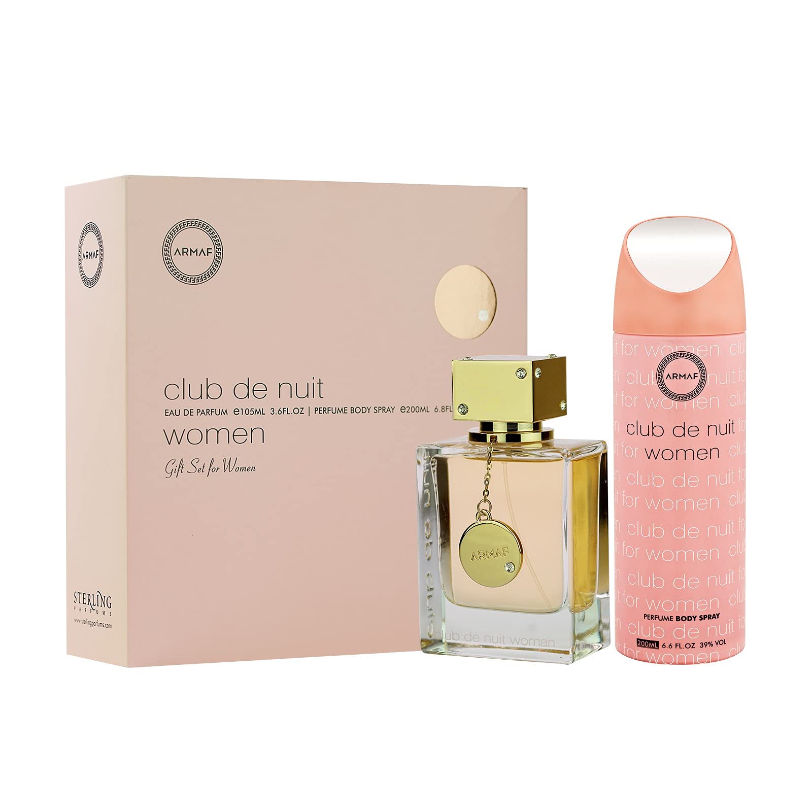 ARMAF CLUB DE NUIT WOMAN SET ( 2 PC SET )  OZ EDT SP /  OZ BODY –  EXOTIX Aromas