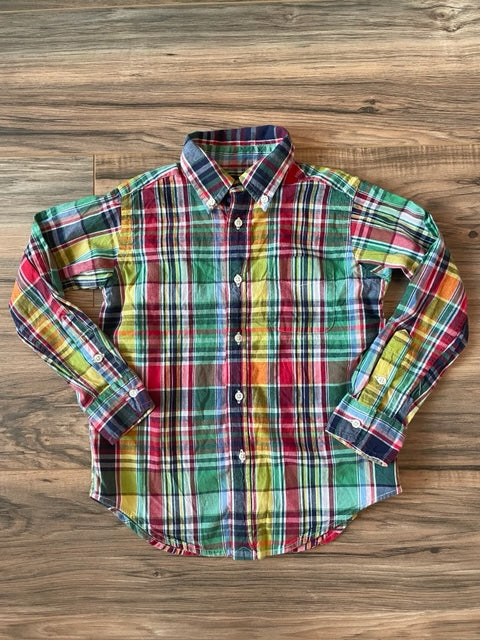 Size 4/4T Ralph Lauren L/S plaid button down shirt – Young Ones Kids Resale  Store