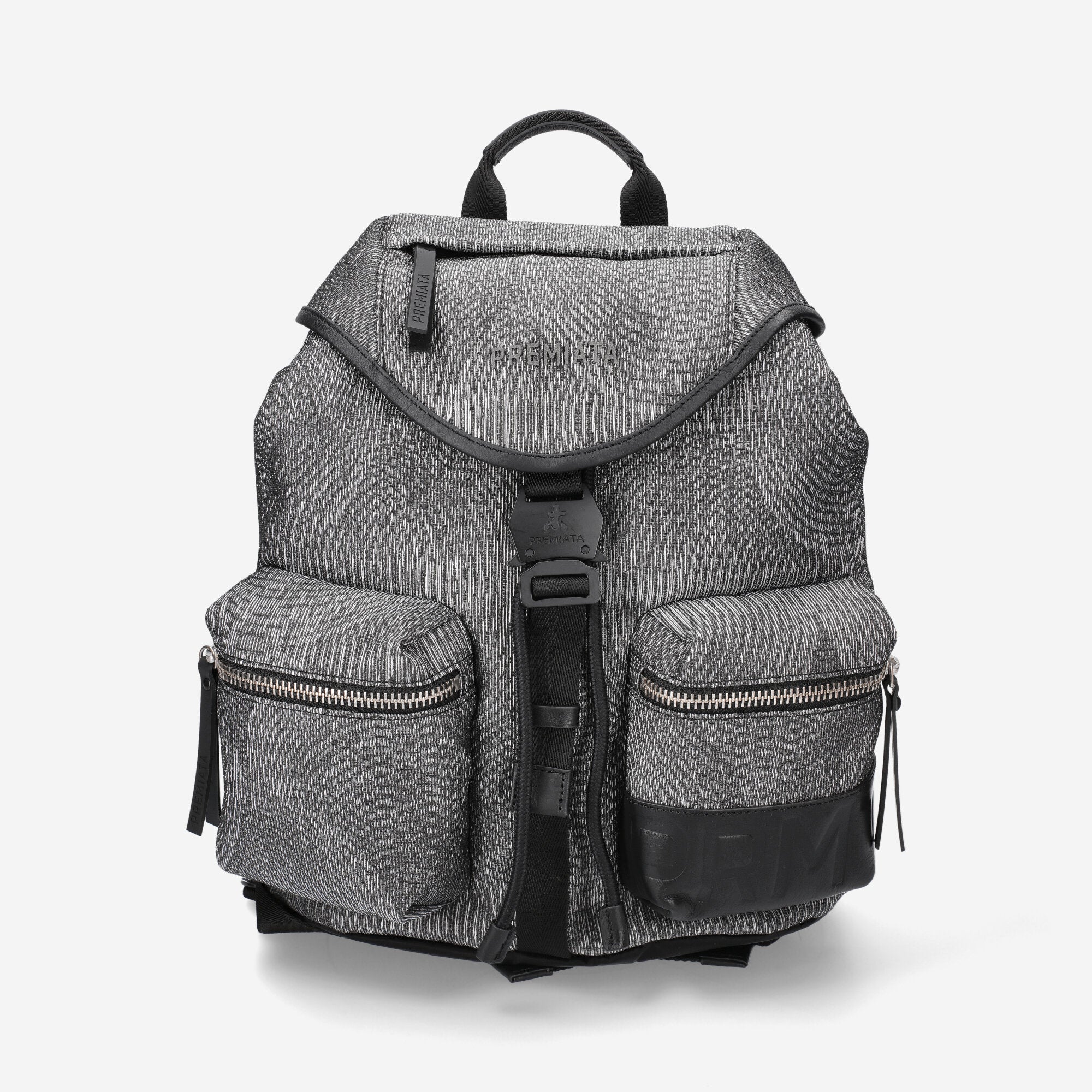 Booker Premiata's Dark Gray Waterproof Nylon Leather Lined Backpack