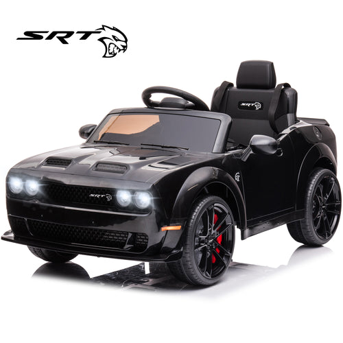 Irerts Dodge Charger SRT 12 V Battery Powered Ride on Cars with Remote Control, Kids Boys Girls Electric Vehicles Ride on Toys with Bluetooth, LED