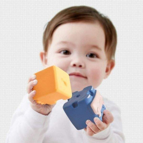 Blocos de Construção Brinquedo Educativo p/ Bebê em Silicone | 0-36 Meses