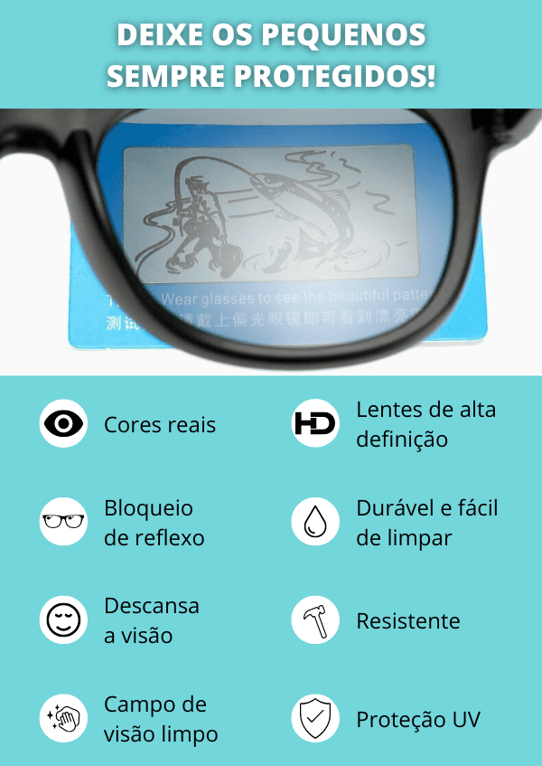 Óculos de Sol Infantil Polarizado Flexível UV400