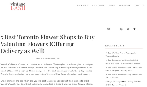 5 Best Toronto Flower Shops | Toronto Flower Gallery