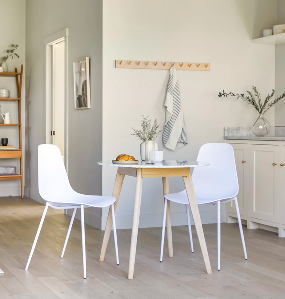 pure white dining chairs