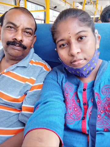 Selfie with Papa in a BMTC Bus. Father and Daughter Strolling Around The City.