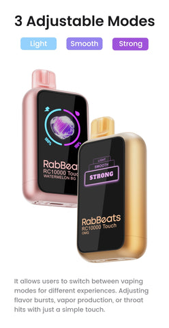 3 Adjustable Vape Modes in Rabbeats RC10000 Touch