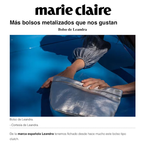 Leandra en Marie Claire entre los bolsos metalizados que nos gustan Bolso de Leandra