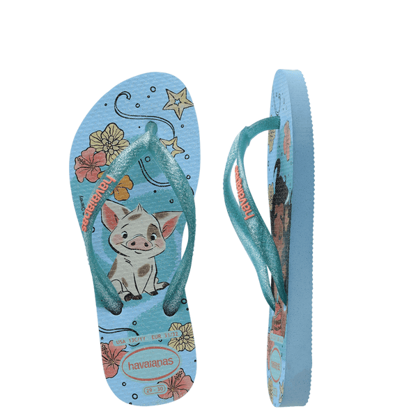 Disney Girls' Sandals - Princess Moana Thong Flip Flops with Heel Strap  (Toddler/Little Girl), Size 7/8, Moana price in UAE,  UAE