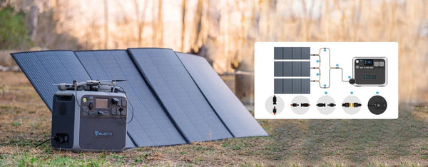 bluetti solar panels pv350 in use