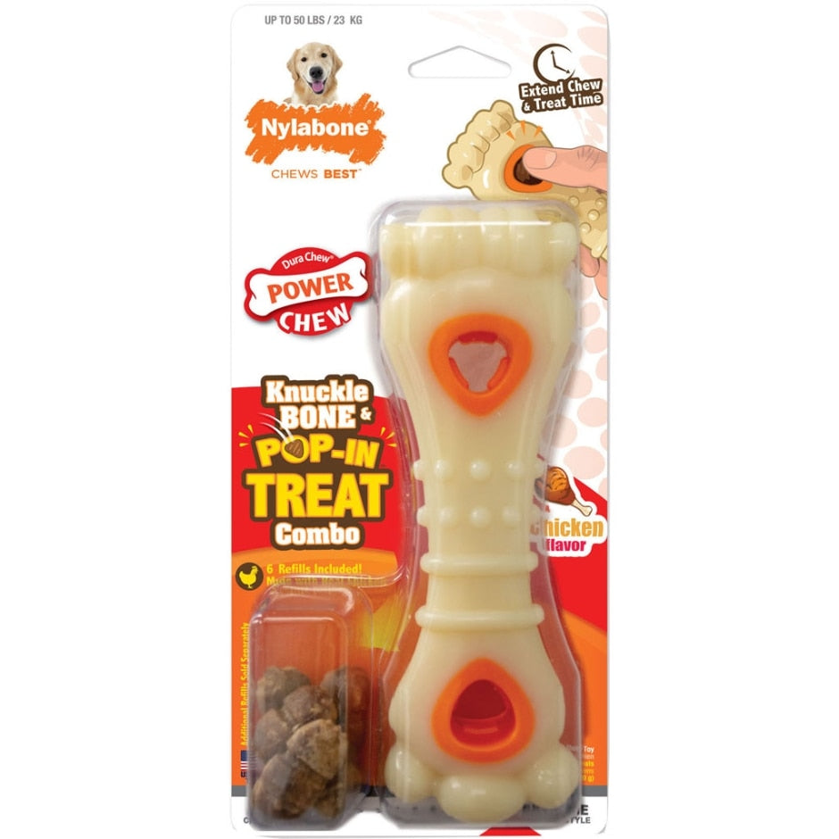 POWER CHEW KNUCKLE BONE & POP-IN TREAT (WOLF, CHICKEN)