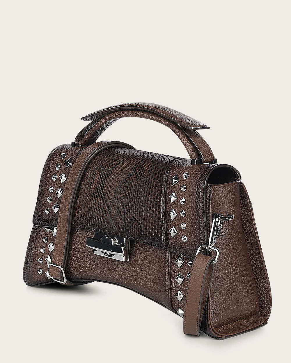 Cuadra - BOD1TPH - BROWN: A side view of the bag, showcasing the double handles and overall shape.