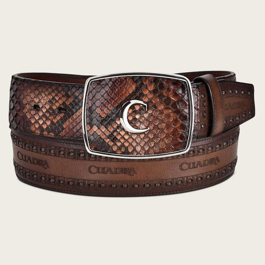 Handmade honey leather belt bag - BO425PI - Cuadra Shop