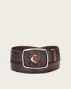 Brown leather western belt