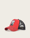 Cuadra red cap with embroidery bull patch