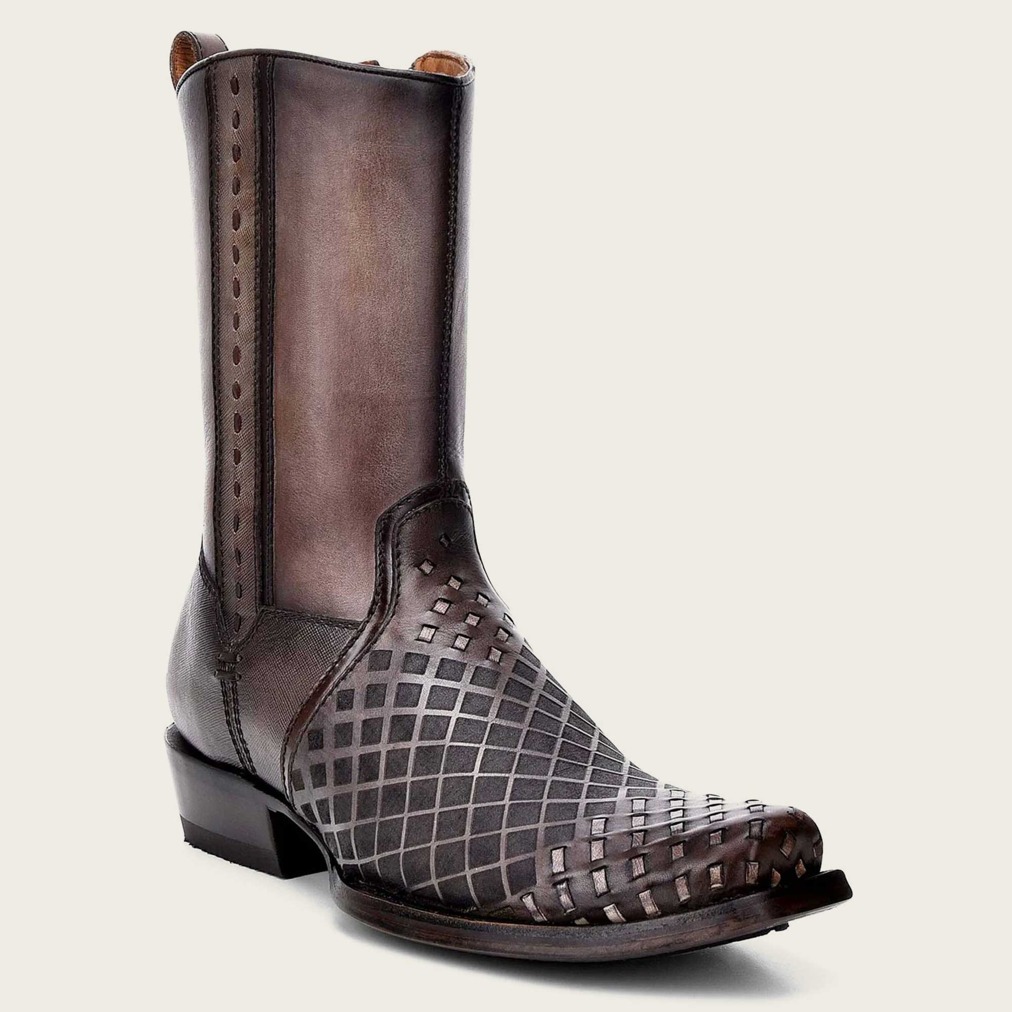 Oxford Cuadra urban boot for men in bovine leather with laser engraved ...