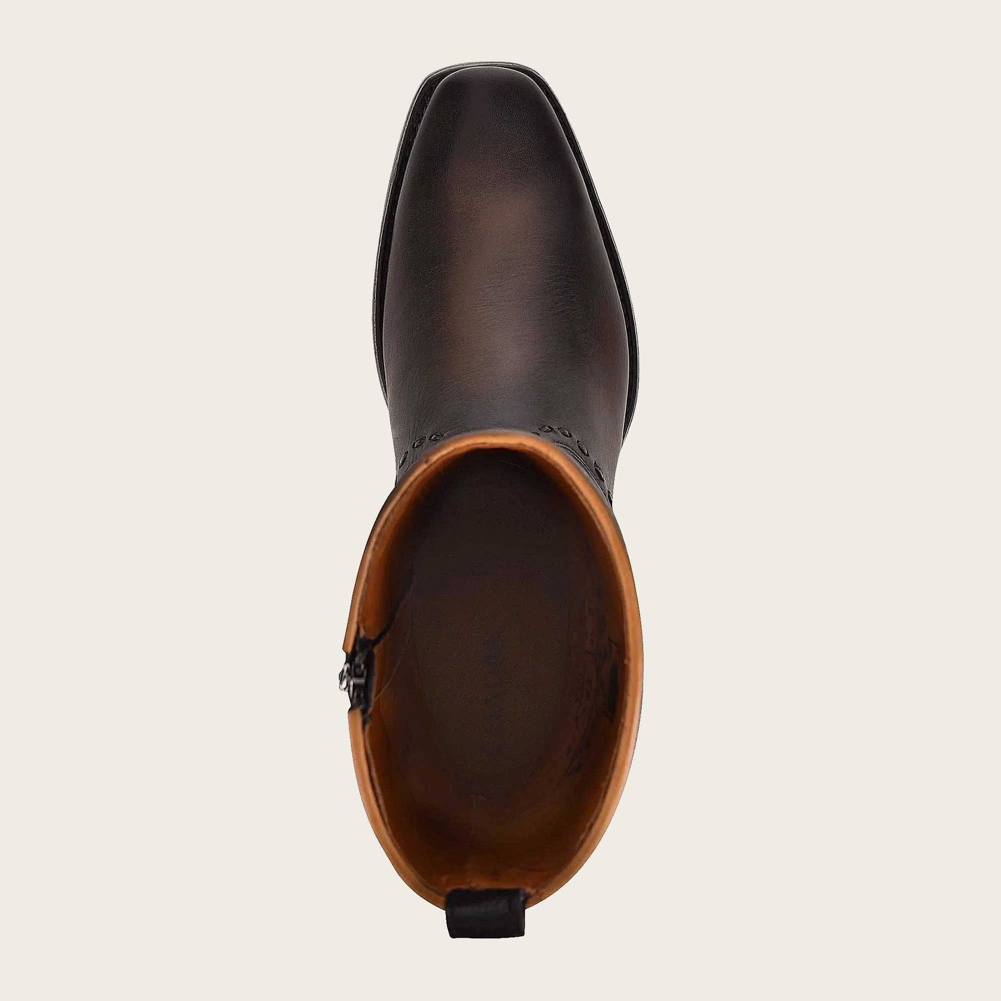 Black Cuadra urban boot for men in bovine leather with laser details -  1J2ERS - Cuadra Shop
