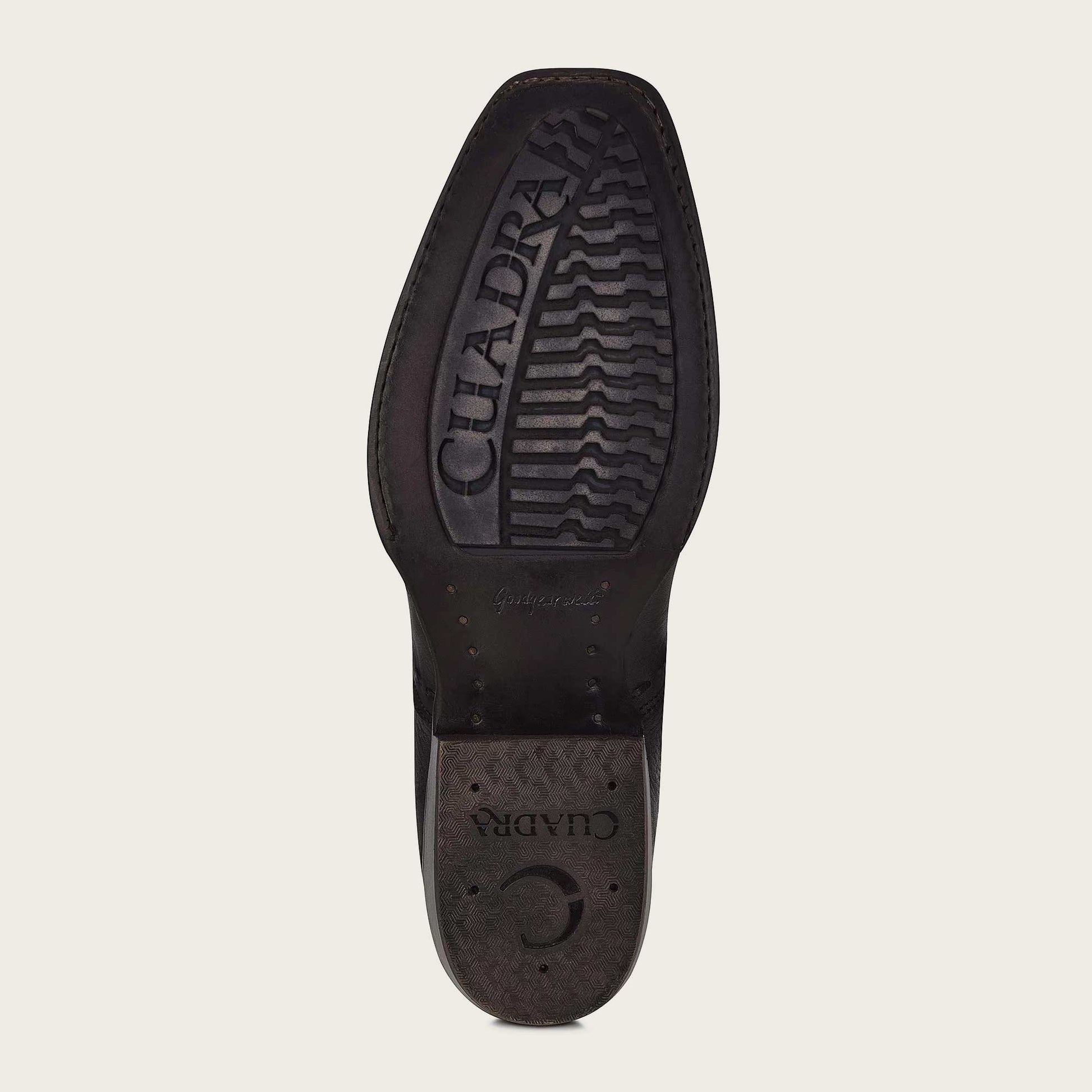 Black Cuadra urban boot for men in bovine leather with laser details -  1J2ERS - Cuadra Shop