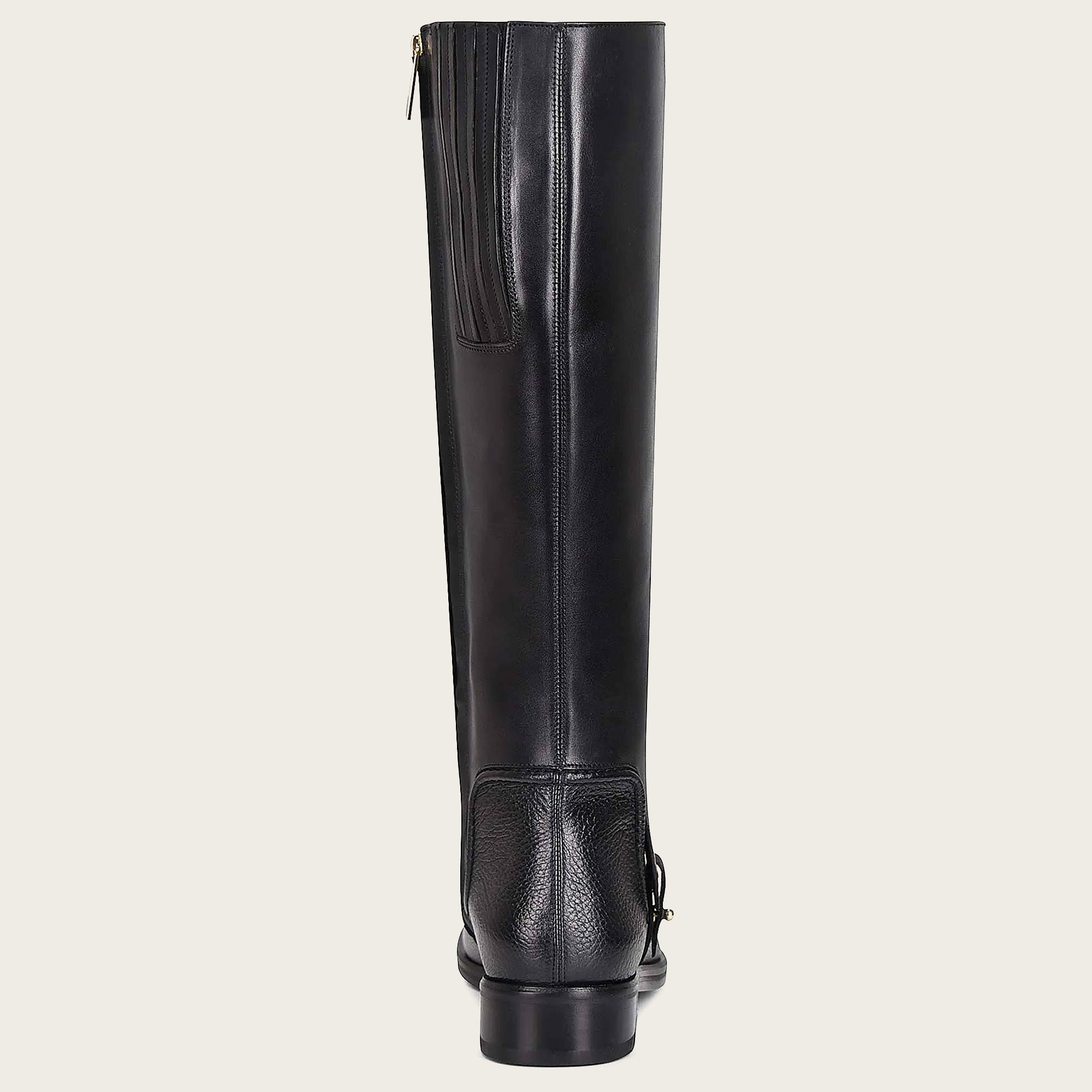 Black Franco Cuadra riding style boot for women in genuine deer leather ...