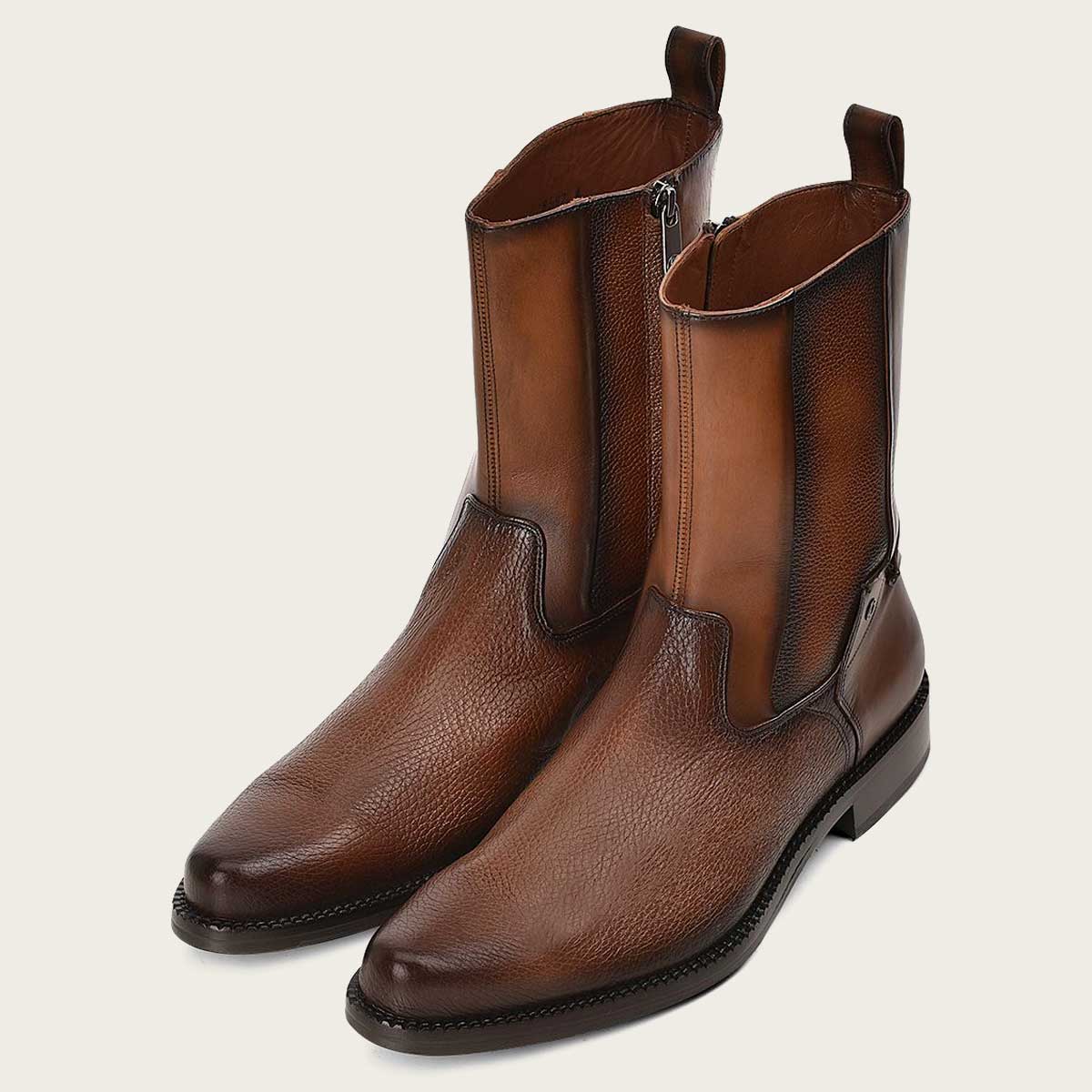 Men Franco Cuadra Hand-painted honey deer leather boot - 828VNTV - Cuadra  Shop