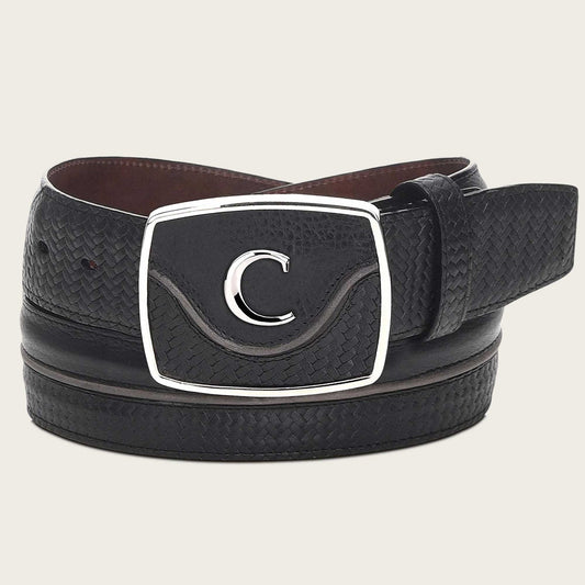 Imitation Ostrich Cowboy Belt Engraved on Cowhide Leather - Imitation  Cowboy Belt – Don Max