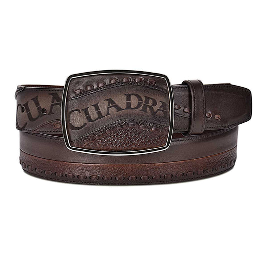 Black leather western belt, Casual belt - CD9856R - Cuadra Shop