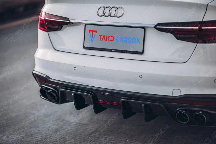 Takd Carbon Dry Carbon Fiber Rear Diffuser And Rear Canards Ver 2 For Au