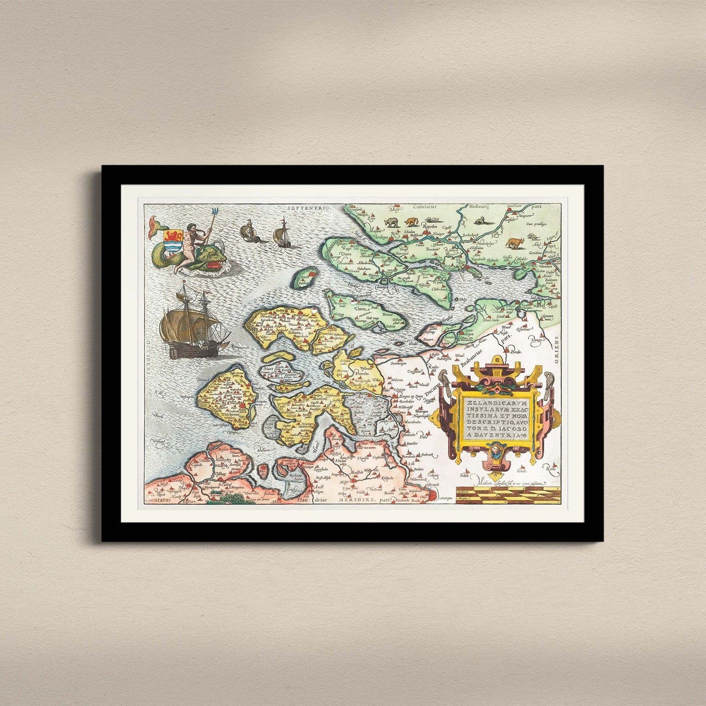 Vintage Map of Zeeland, Netherlands | Hahnemühle Fine Art