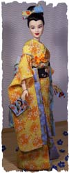 Japanese chirimen fabric doll