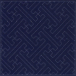 Preprinted Sashiko Cloth - Asanoha Star Pattern – Fabric Tales