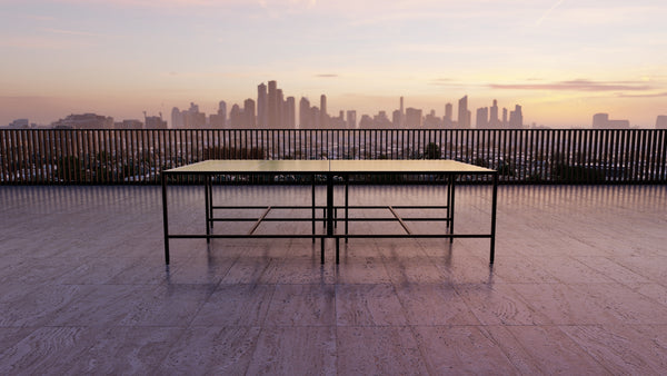 Outdoor Ping Pong Table overlooking Melbourne