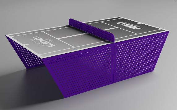 Outdoor Ping Pong Table purple base