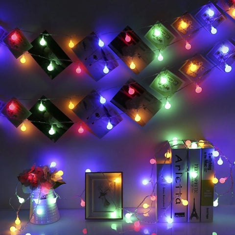 mini globes string lights