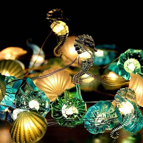 seaside string lights