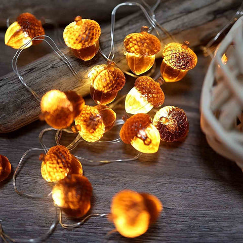 acorn string lights