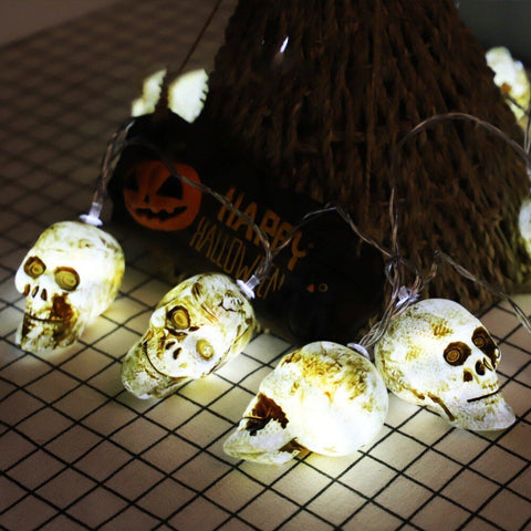 skull string lights