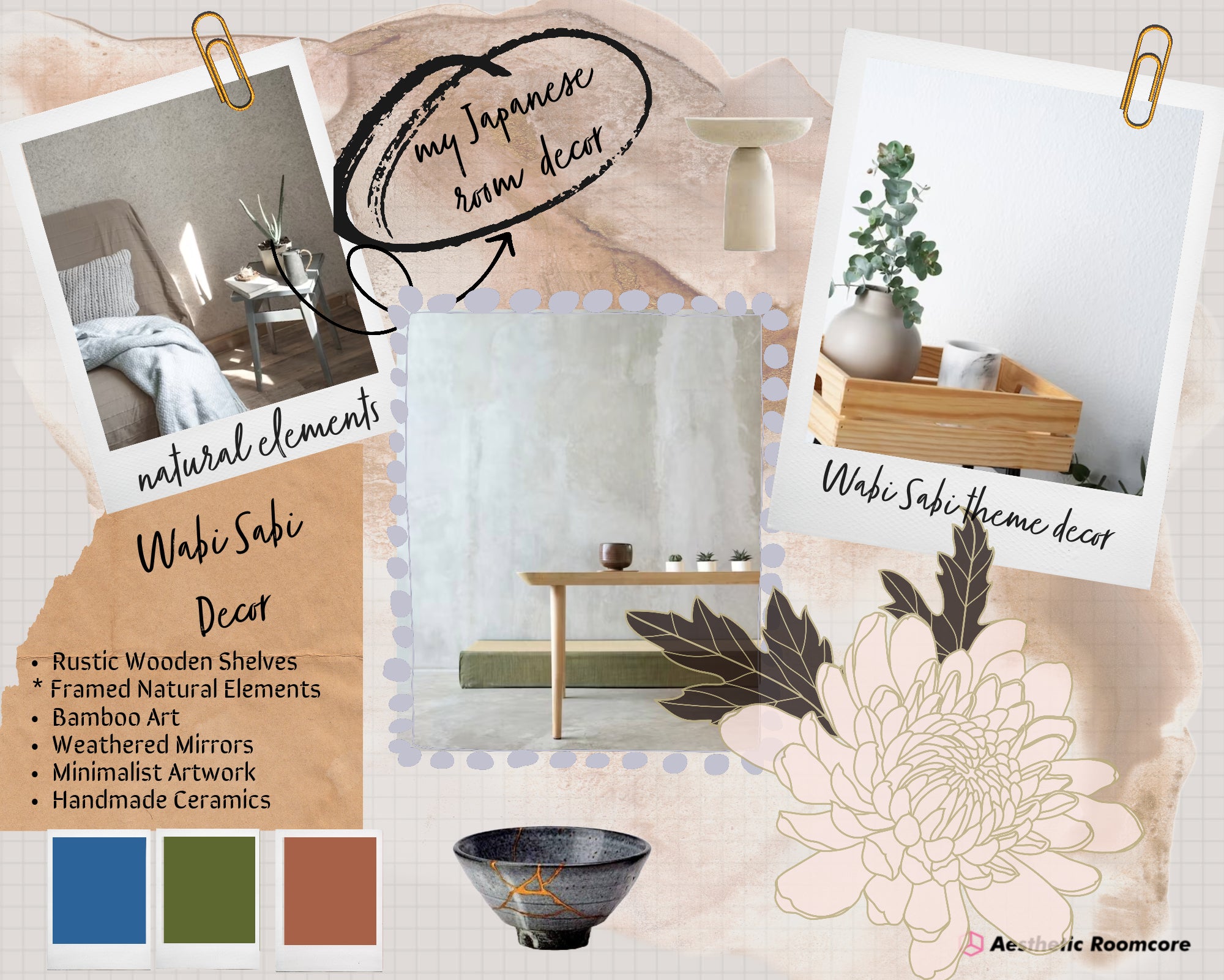 Aesthetic Japanese Room Decor | Wabi Sabi Decor