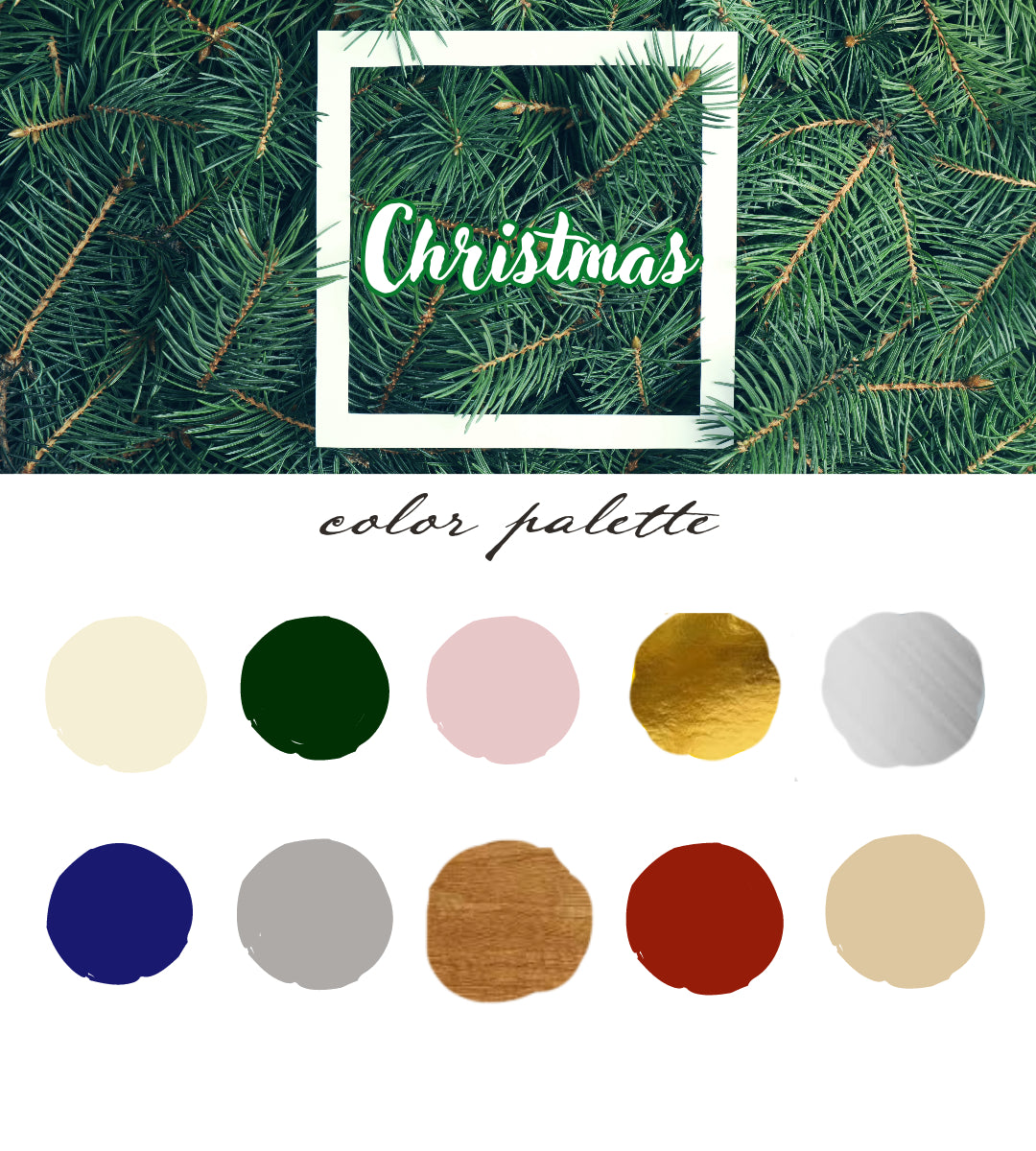 christmas decor color palette
