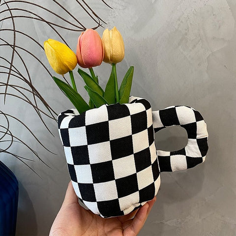 checkered desk accessories 