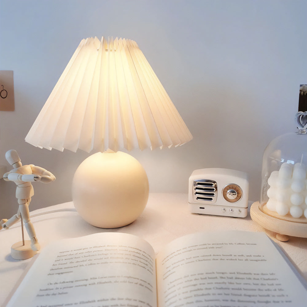 Pleated Bedside Lamp