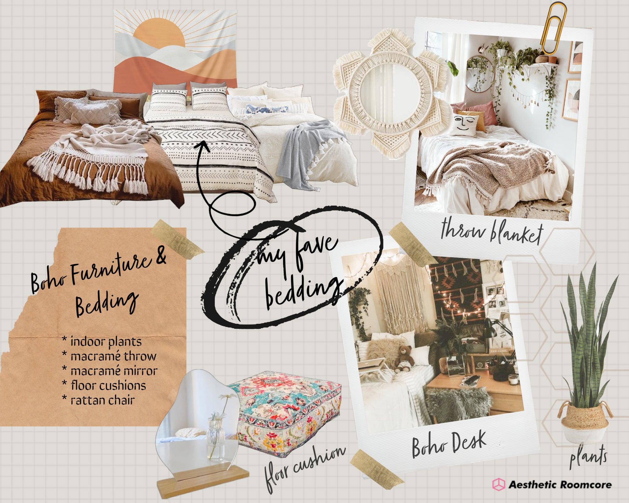 How to Create a Boho Aesthetic Room | Aesthetic Roomcore