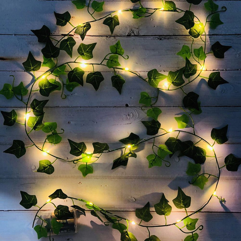 ivy with fairy lights