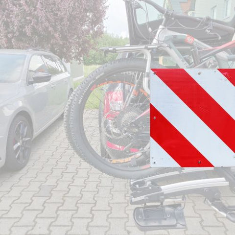 Italien - Warntafel für den Transport fürs Fahrrad am Auto