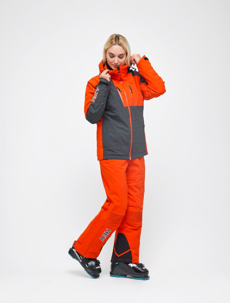 Crested Pants Hey Sport color Orange made with ECONYLu00ae regenerated nylon