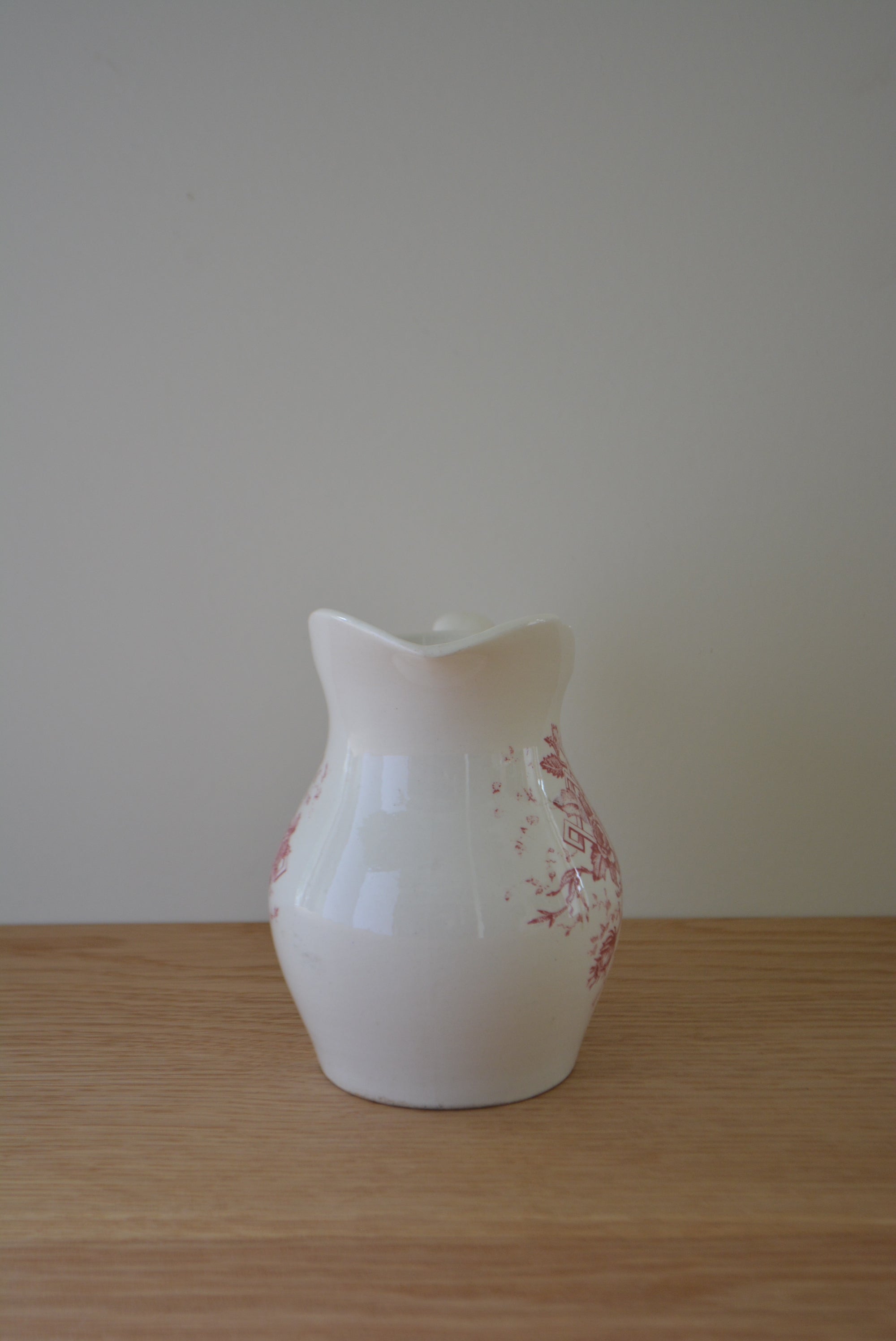 フランス アンティーク リュネビル 瓶 ピシェ ジャグ 陶器 花瓶 - インテリア小物