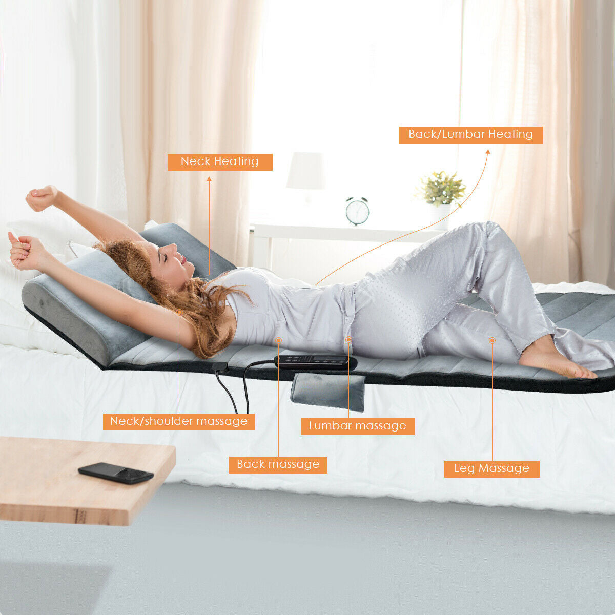 Premium Full Body Massage Heating Mat with Shiatsu Neck Massager – Avionnti