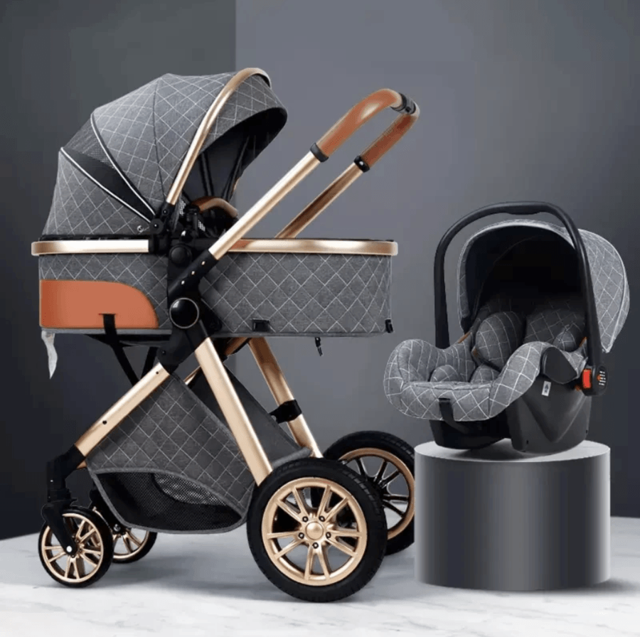 grey pram travel system